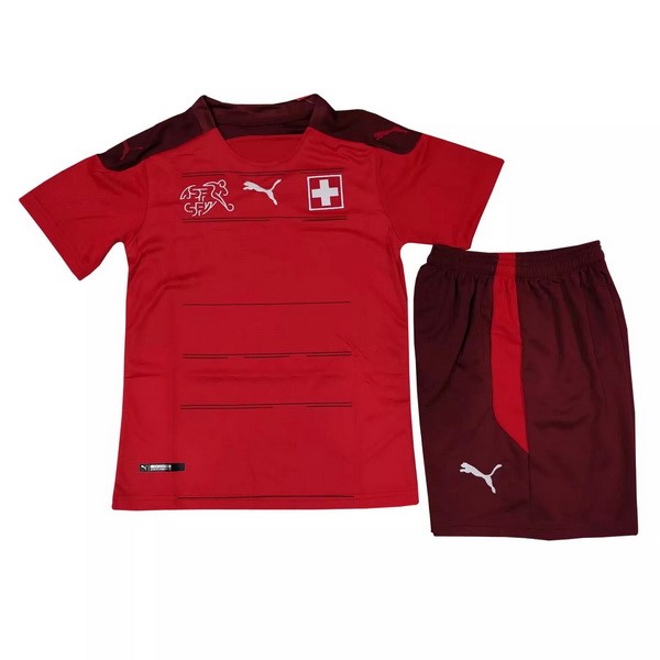 Camiseta Suiza 1ª Kit Niño 2021 Rojo